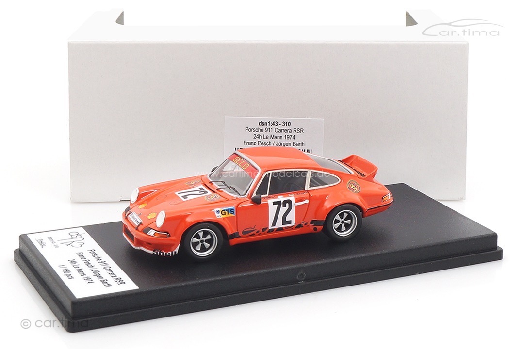 Porsche 911 Carrera RSR 24h Le Mans 1974 Barth/Pesch Troféu 1:43 DSN143-310