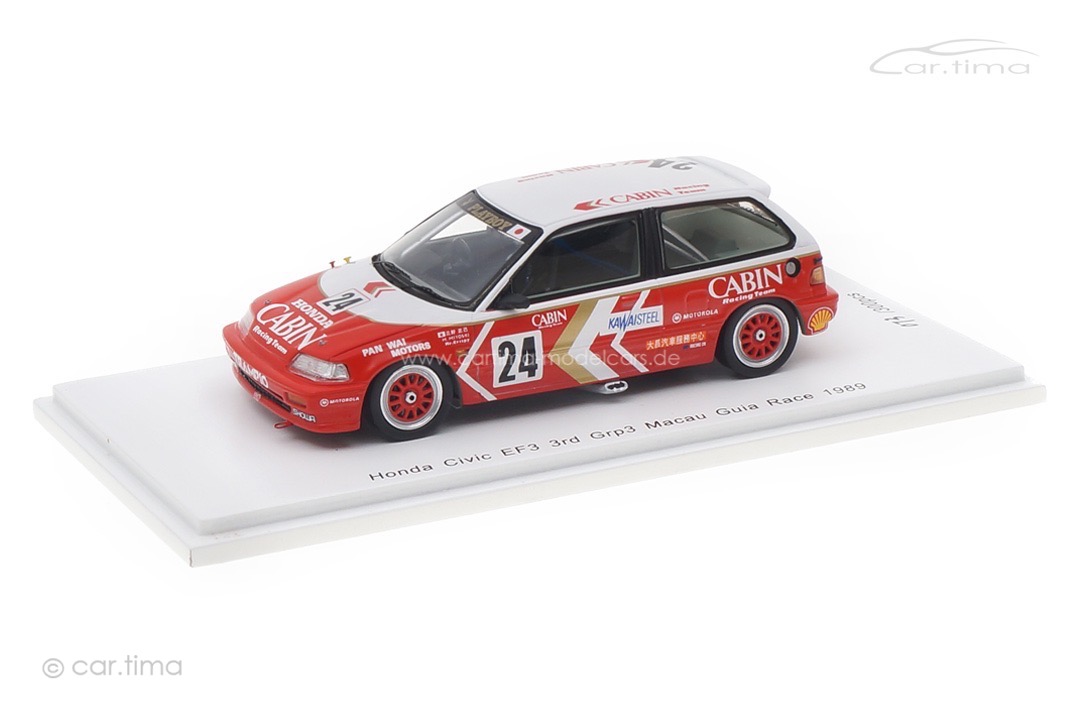 Honda Civic EF3 Macau Guia Race 1989 Masami Miyoshi Spark 1:43 SA126 Honda Civic EF3 Macau Guia Race 1989 Masami Miyoshi Spark 1:43 SA126