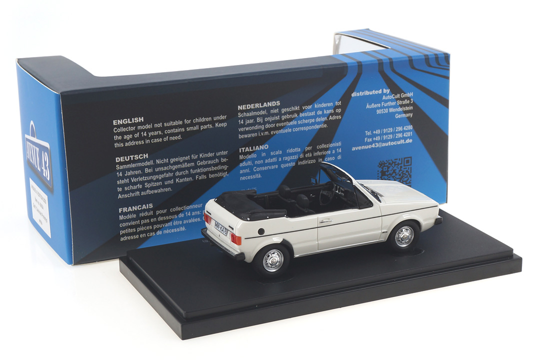 VW Golf Cabriolet Prototyp Avenue43 1:43 60054 VW Golf Cabriolet Prototyp Avenue43 1:43 60054