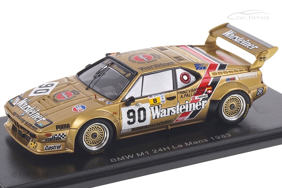 BMW M1 24h Le Mans 1983 Pallavicini/Winther/von Bayern Spark 1:43 S6407 BMW M1 24h Le Mans 1983 Pallavicini/Winther/von Bayern Spark 1:43 S6407