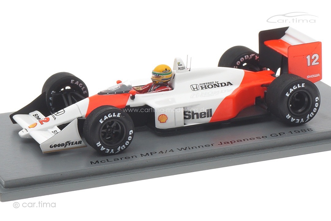 McLaren MP4/4 Winner GP Japan 1988 Ayrton Senna Spark 1:43 S5397 McLaren MP4/4 Winner GP Japan 1988 Ayrton Senna Spark 1:43 S5397