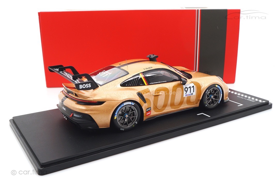 Porsche 911 (992) GT3 Cup Supercup Hungaroring 2023 Timo Glock IXO 1:18 LEGT18-23CUP001