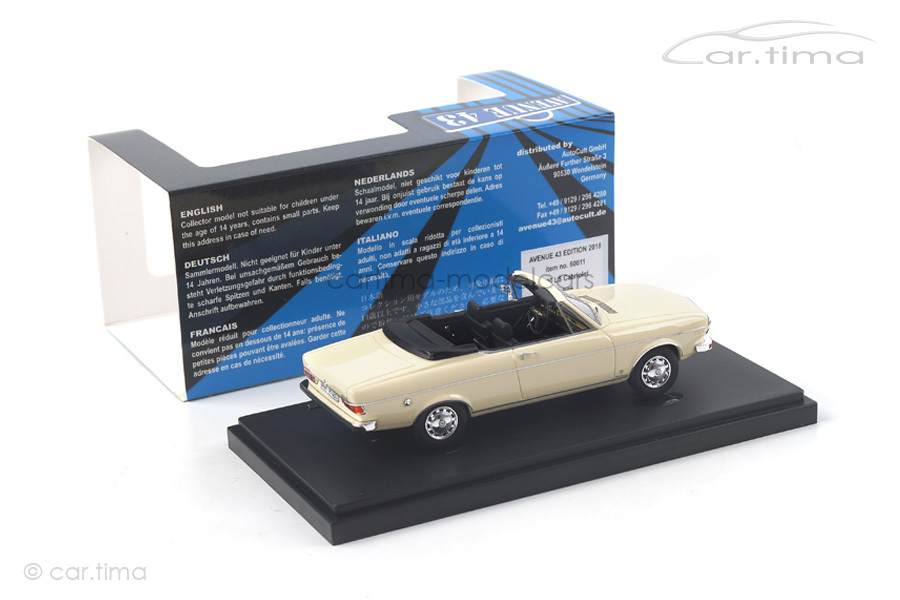 Audi 100 LS Cabriolet beige Avenue43 1:43 60011 Audi 100 LS Cabriolet beige Avenue43 1:43 60011