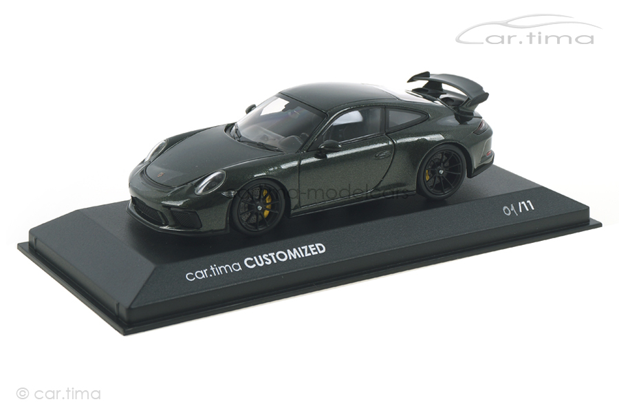 Porsche 911 (991 II) GT3 Oakgrün / Rad schwarz Minichamps car.tima CUSTOMIZED