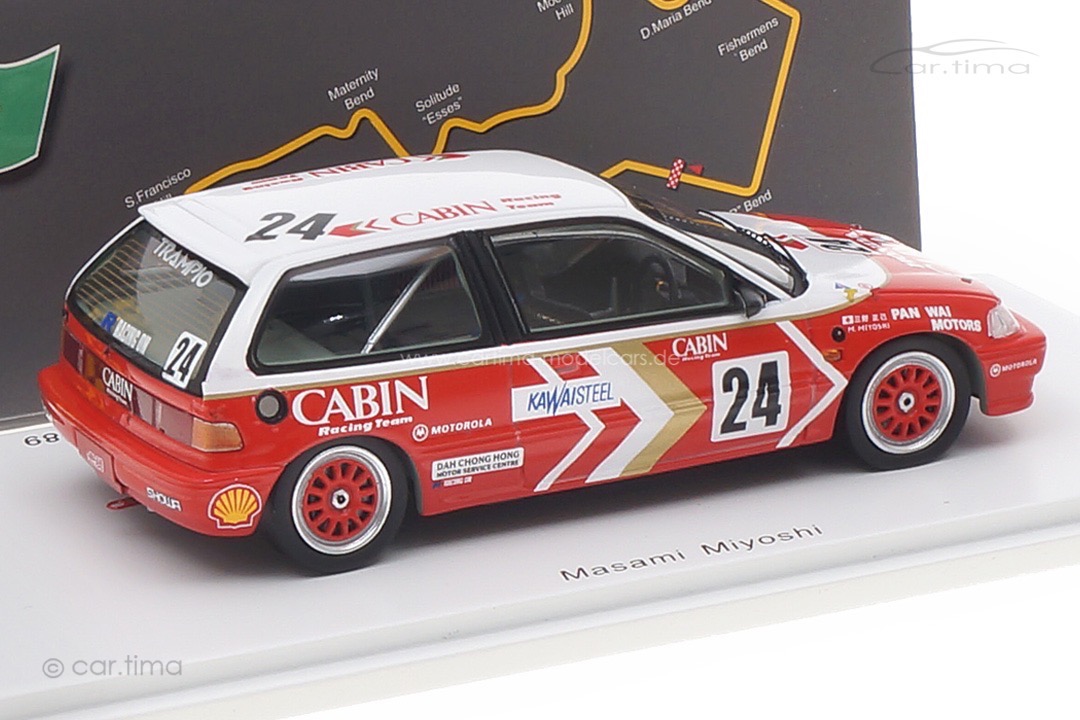 Honda Civic EF3 Macau Guia Race 1989 Masami Miyoshi Spark 1:43 SA126 Honda Civic EF3 Macau Guia Race 1989 Masami Miyoshi Spark 1:43 SA126