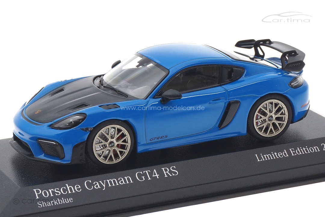 Porsche 718 (982) Cayman GT4 RS Weissach Paket Sharkblue/Rad Neodym Minichamps 1:43 413069707 Porsche 718 (982) Cayman GT4 RS Weissach Paket Sharkblue/Rad Neodym Minichamps 1:43 413069707