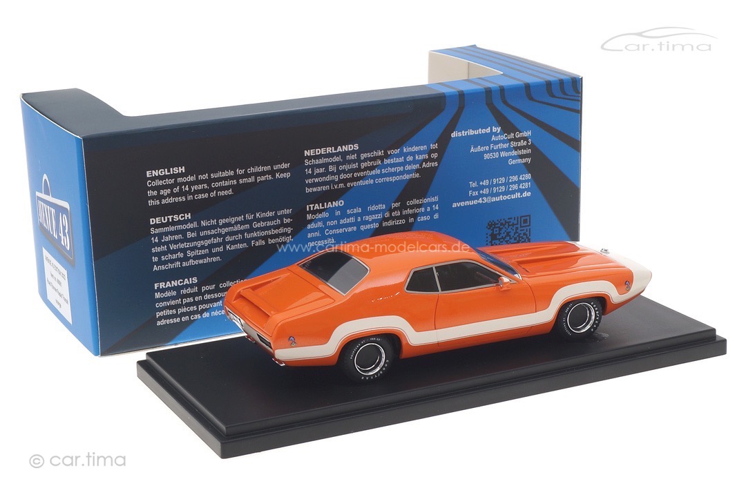 Plymouth Road Runner Rapid Transit 1971 orange Avenue43 1:43 60081 Plymouth Road Runner Rapid Transit 1971 orange Avenue43 1:43 60081