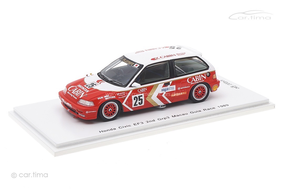 Honda Civic EF3 Macau 1989 Yasuo Muramatsu Spark 1:43 SA127 Honda Civic EF3 Macau 1989 Yasuo Muramatsu Spark 1:43 SA127