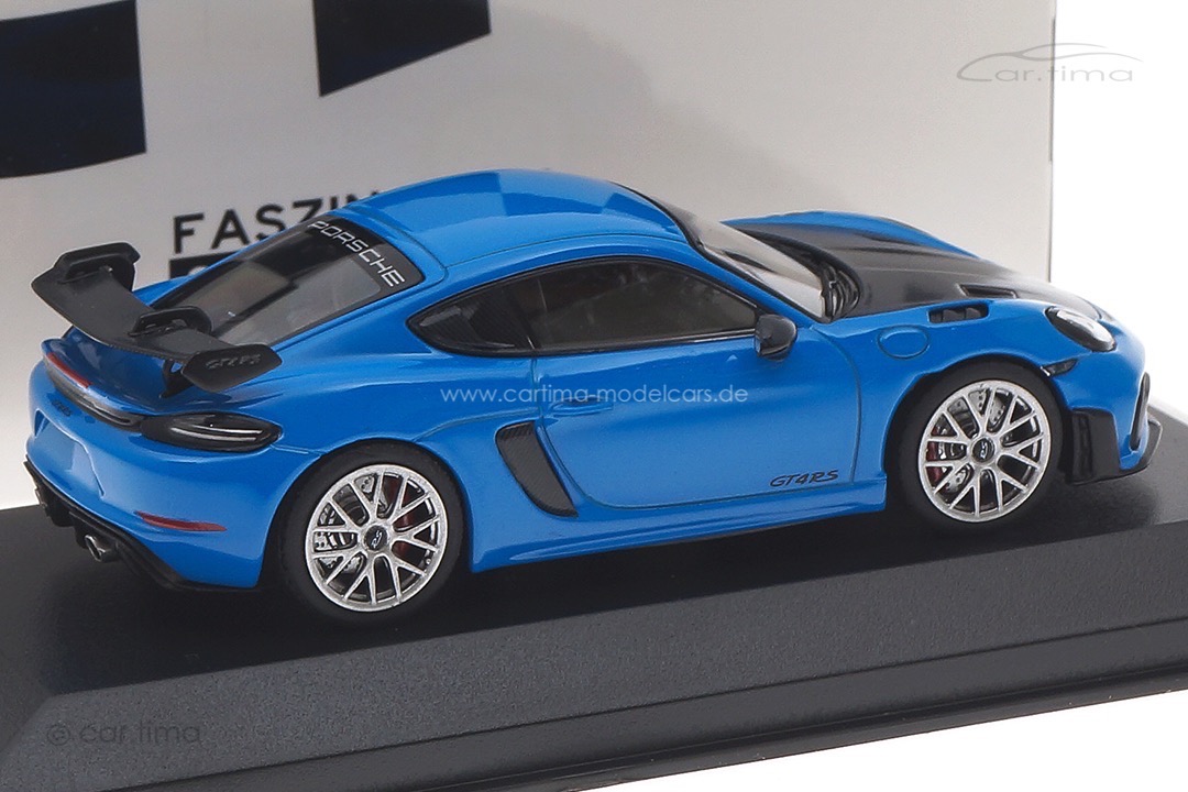 Porsche 718 Cayman GT4 RS Sharkblue/Rad silber Minichamps 1:43 413069705 Porsche 718 Cayman GT4 RS Sharkblue/Rad silber Minichamps 1:43 413069705