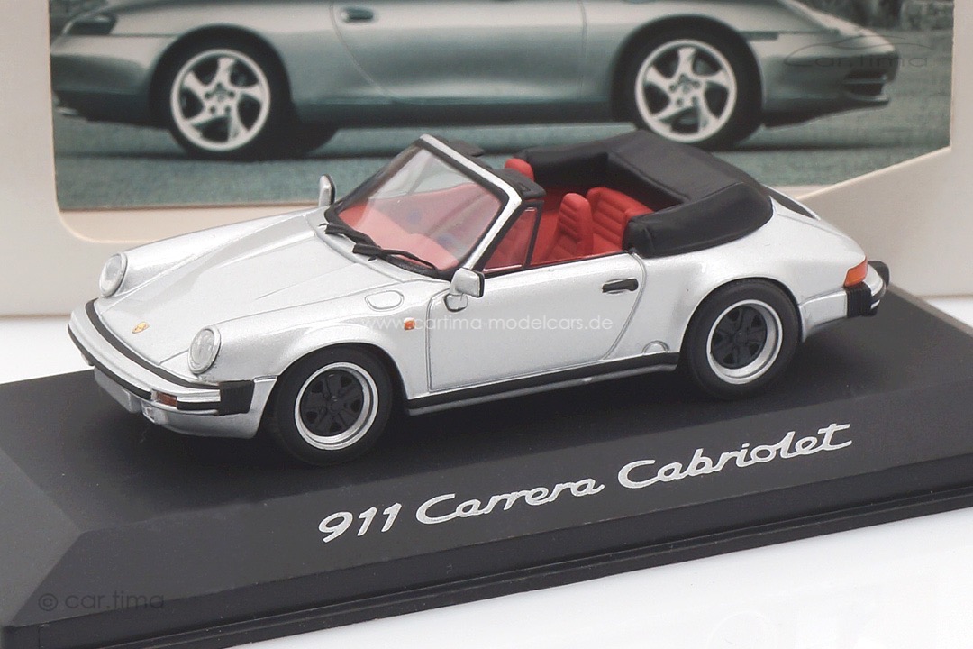 Porsche 911 Carrera Cabrio silver Minichamps 1:43 WAP02003797