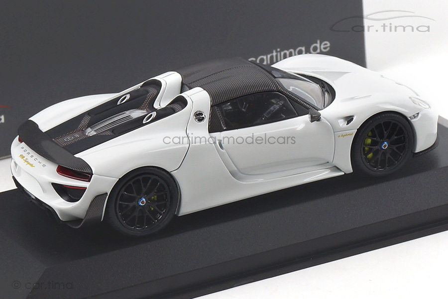Porsche 918 Spyder Weissach Paket Weiß/Rad schwarz Minichamps car.tima CUSTOMIZED