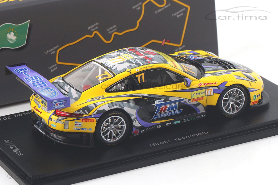 Porsche 911 GT3 R Macau 2017 Hiroki Yoshimoto Spark 1:43 SA142