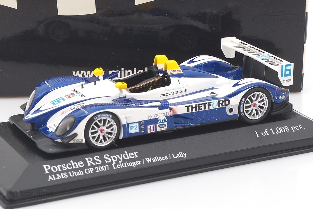 Porsche RS Spyder ALMS Utah GP 2007 Lamy/Wallace Minichamps 1:43 400076616