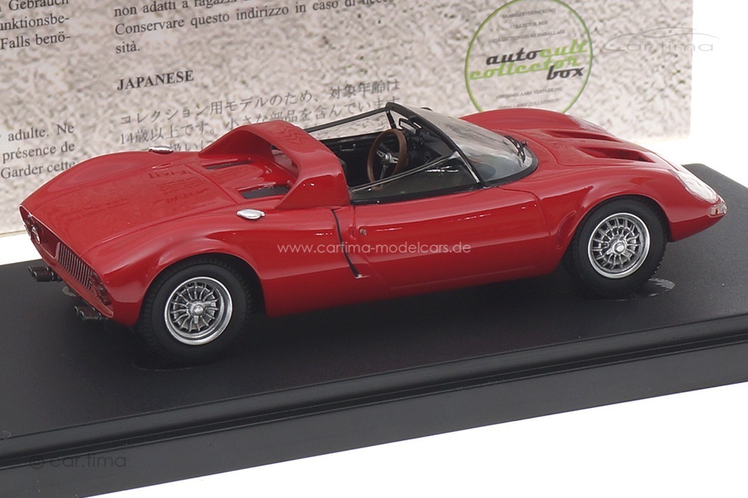 Bizzarini AMX/3 Spyder 1971 rot autocult 1:43 05044 Bizzarini AMX/3 Spyder 1971 rot autocult 1:43 05044