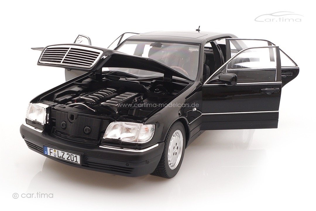 Mercedes-Benz S-Klasse S600 W140 Limousine Obsidian black met. Norev 1:18 183045