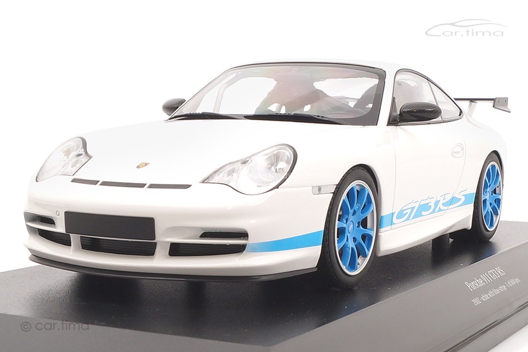 Porsche 911 (996) GT3 RS Weiß/blau Minichamps 1:18 155062021