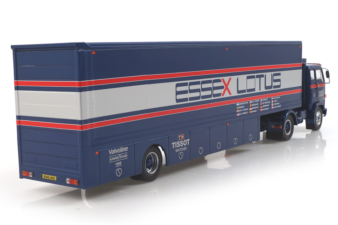 Volvo F89 Essex Lotus Racing Transporter IXO 1:43 TTR021 Volvo F89 Essex Lotus Racing Transporter IXO 1:43 TTR021
