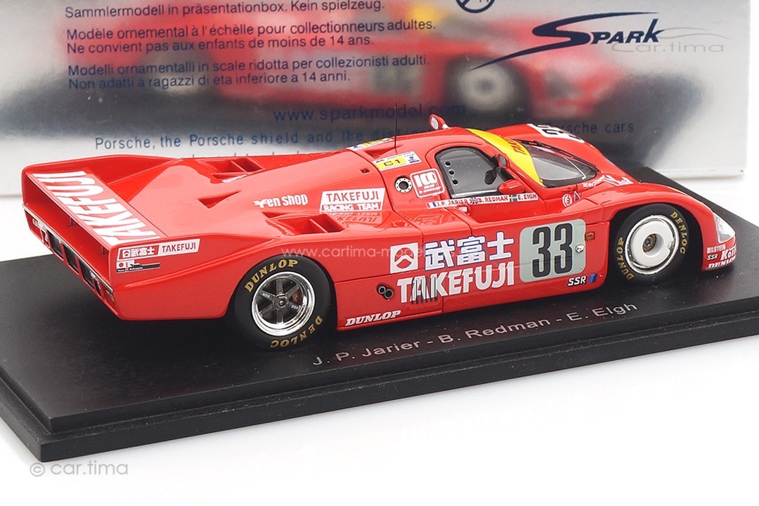Porsche 962 C 24h Le Mans 1988 Elgh/Jarier/Redman Spark 1:43 S1912