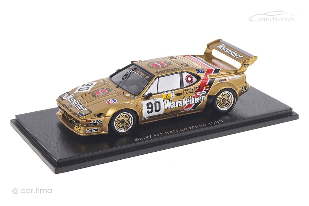 BMW M1 24h Le Mans 1983 Pallavicini/Winther/von Bayern Spark 1:43 S6407 BMW M1 24h Le Mans 1983 Pallavicini/Winther/von Bayern Spark 1:43 S6407
