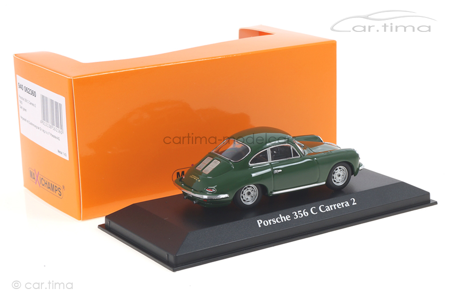 Porsche 356 C Carrera 2 1963 dunkelgrün Maxichamps 1:43 940062360 Porsche 356 C Carrera 2 1963 dunkelgrün Maxichamps 1:43 940062360