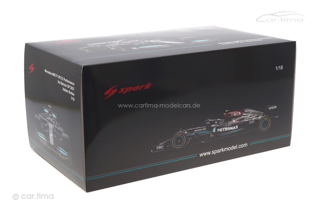 Mercedes-AMG Petronas W12 E Performance GP Bahrain 2021 Valtteri Bottas Spark 1:18 18S577 Mercedes-AMG Petronas W12 E Performance GP Bahrain 2021 Valtteri Bottas Spark 1:18 18S577