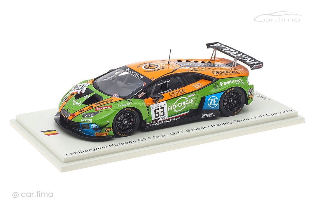 Lamborghini Huracán GT3 Evo 24h Spa 2019 Bortolotti/Engelhardt/Ineichen Spark 1:43 SB316 Lamborghini Huracán GT3 Evo 24h Spa 2019 Bortolotti/Engelhardt/Ineichen Spark 1:43 SB316