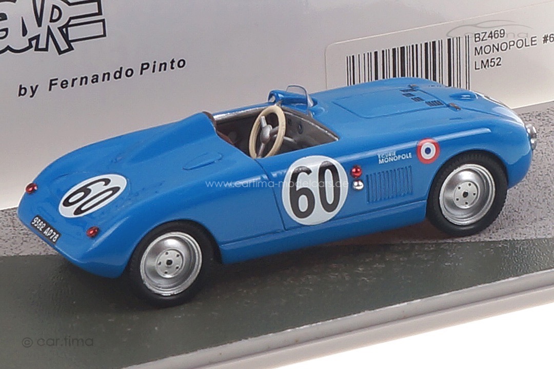 Monopole X84 Sport 24h Le Mans 1952 Dussous/Hemard Bizarre 1:43 BZ469 Monopole X84 Sport 24h Le Mans 1952 Dussous/Hemard Bizarre 1:43 BZ469