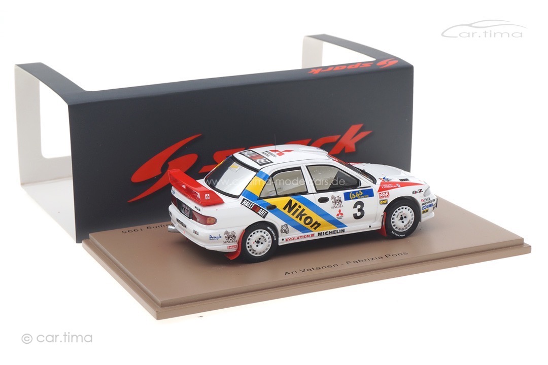 Mitsubishi Lancer EVOLUTION III Rallye Hong Kong 1995 Vatanen/Pons Spark 1:43 S6520 Mitsubishi Lancer EVOLUTION III Rallye Hong Kong 1995 Vatanen/Pons Spark 1:43 S6520
