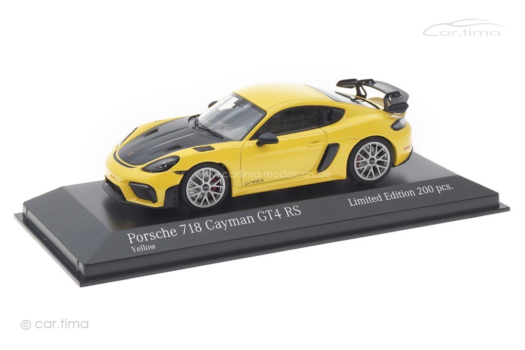 Porsche 718 (982) Cayman GT4 RS Weissach Paket Racinggelb/Rad silber Minichamps 1:43 413069711 Porsche 718 (982) Cayman GT4 RS Weissach Paket Racinggelb/Rad silber Minichamps 1:43 413069711