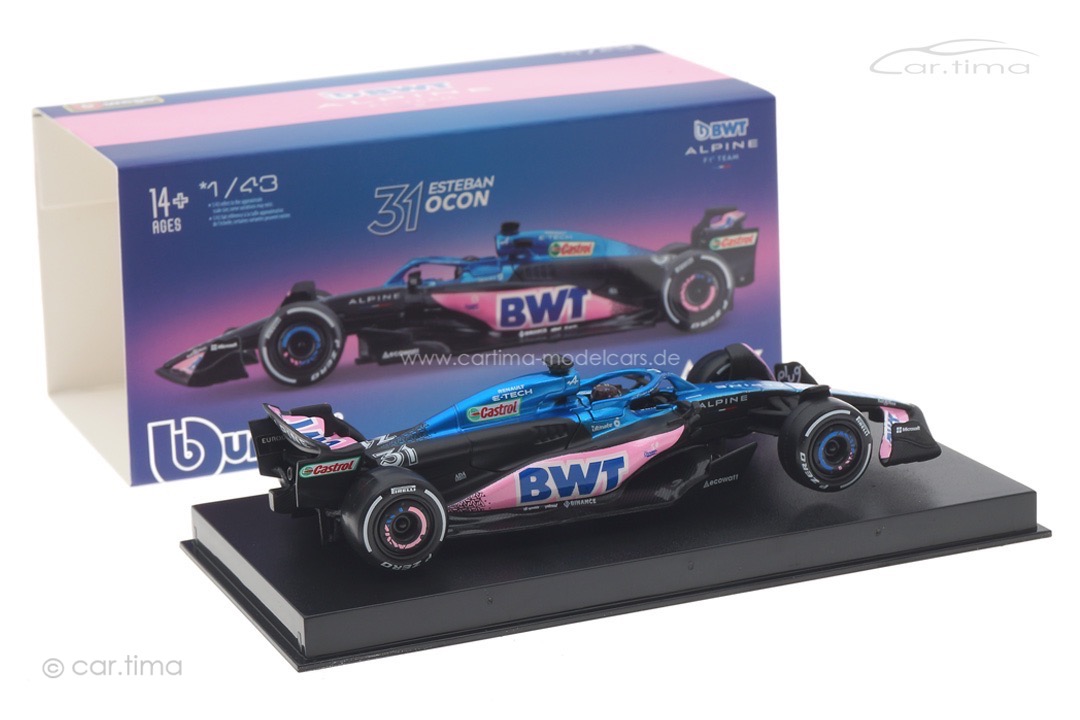 BWT Alpine A523 GP 2023 Esteban Ocon Bburago 1:43 18-38073OCON BWT Alpine A523 GP 2023 Esteban Ocon Bburago 1:43 18-38073OCON