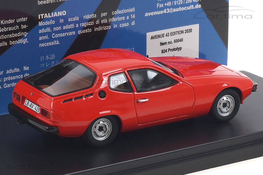 Porsche 924 Prototyp indischrot Avenue43 1:43 60040 Porsche 924 Prototyp indischrot Avenue43 1:43 60040