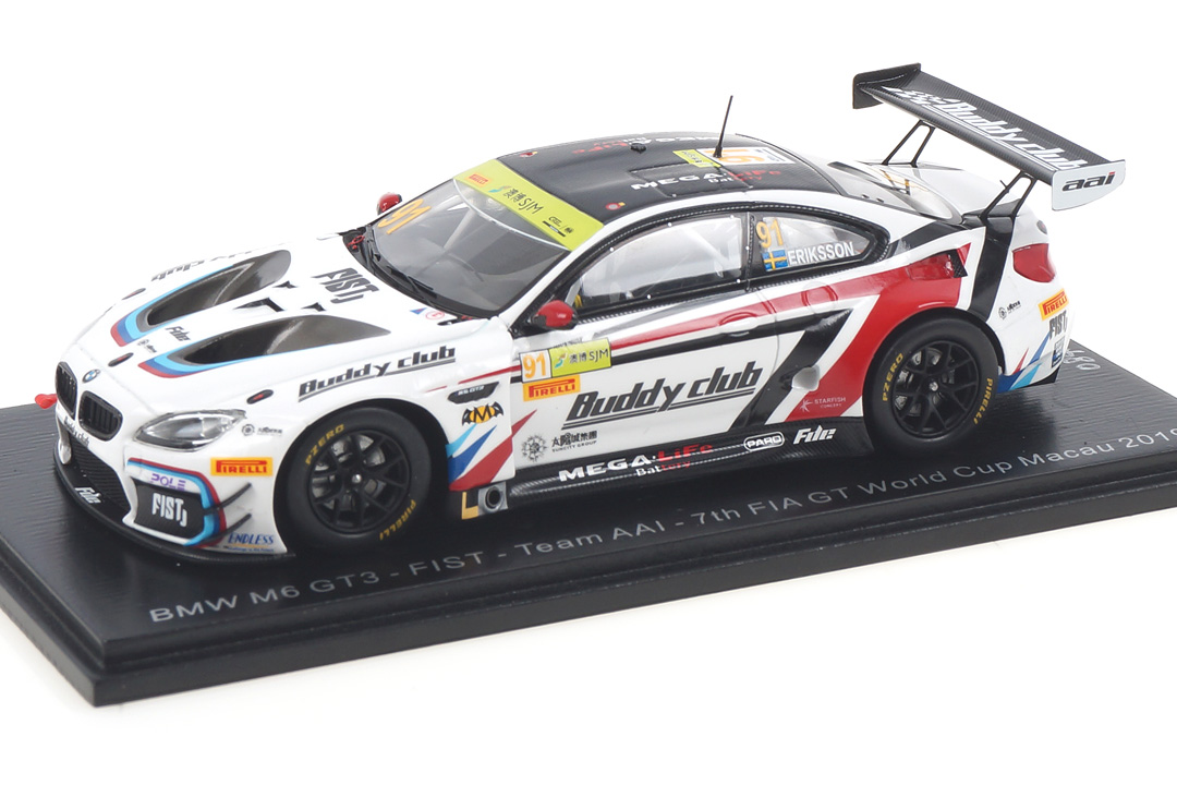 BMW M6 GT3 Macau 2019 Joel Eriksson Spark 1:43 SA215 BMW M6 GT3 Macau 2019 Joel Eriksson Spark 1:43 SA215