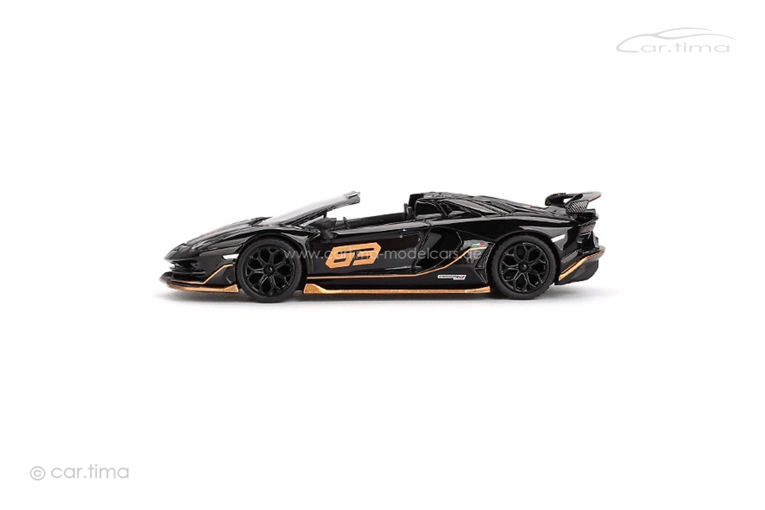 Lamborghini Aventador SVJ 63 Roadster Nero Aldebaran MINI GT 1:64 MGT00803-L