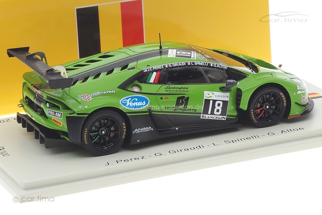 Lamborghini Huracán GT3 24h Spa 2018 Perez/Giraudi/Spinelli/Altoe Spark 1:43 SB306
