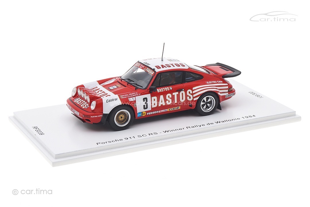 Porsche 911 SC RS Winner Rallye de Wallonie 1984 Snijers/Colebunders Spark 1:43 RFS039