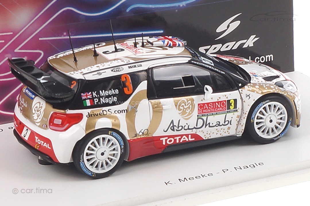 Citroen DS3 WRC Rallye Monte Carlo 2015 Meeke/Nagle Spark 1:43 S4503 Citroen DS3 WRC Rallye Monte Carlo 2015 Meeke/Nagle Spark 1:43 S4503