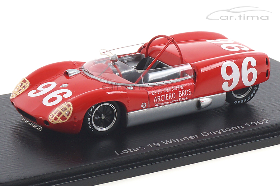 Lotus 19 Winner 3h Daytona 1962 Dan Gurney Spark 1:43 43DA62