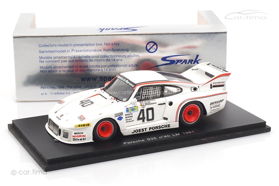 Porsche 935 24h Le Mans 1981 de Narvaez/Miller/Steckkönig Spark 1:43 S2025
