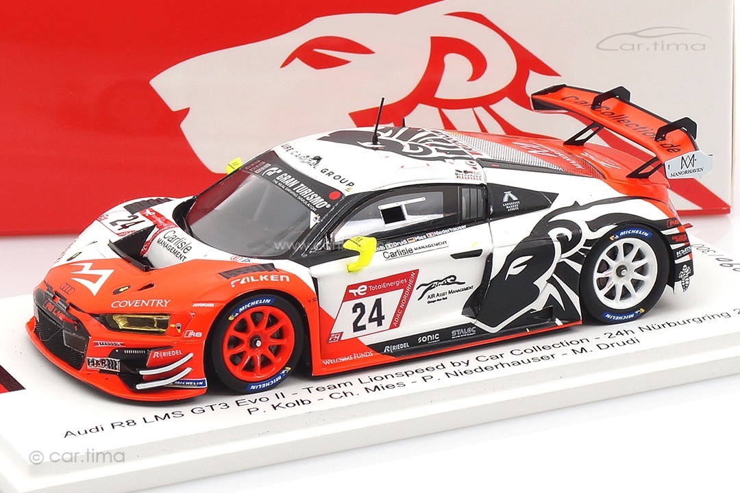 Audi R8 LMS GT3 Evo II 24h Nürburgring 2022 Kolb/Mies/Niederhauser/Drudi Spark 1:43 FF016