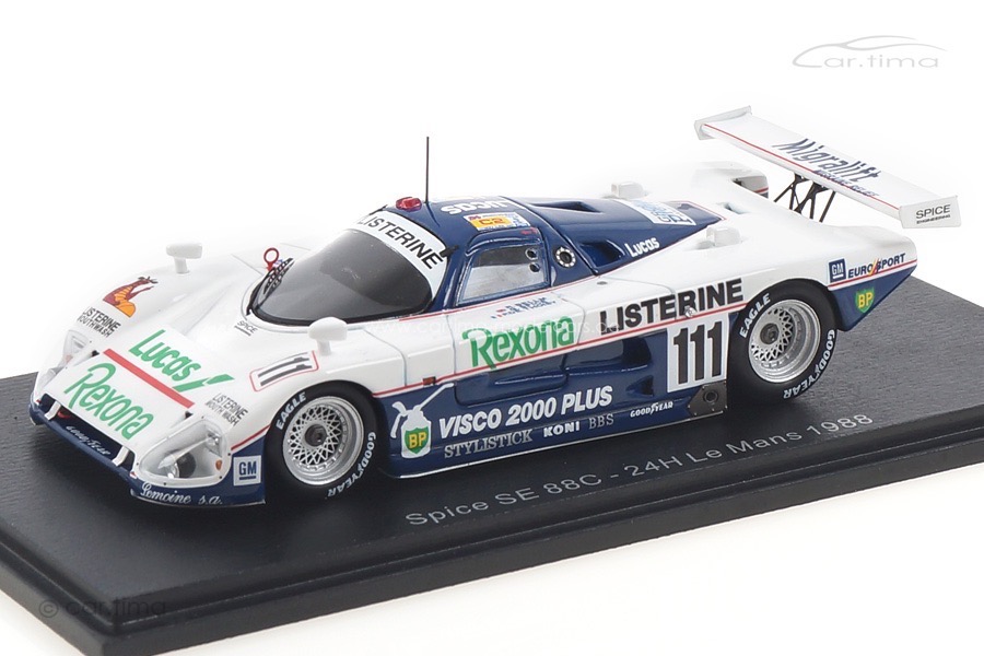Spice 88C 24h Le Mans 1988 Bellm/de Thoisy/Spice Spark 1:43 S4766 Spice 88C 24h Le Mans 1988 Bellm/de Thoisy/Spice Spark 1:43 S4766