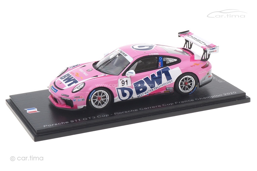 Porsche 911 GT3 Cup Champion Carrera Cup France 2020 Jaxon Evans Spark 1:43 SF249 Porsche 911 GT3 Cup Champion Carrera Cup France 2020 Jaxon Evans Spark 1:43 SF249