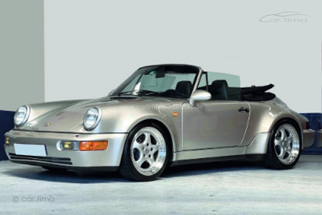Porsche 911 (964) Cabriolet Turbolook Zermattsilbermet. Norev 1:18 187140
