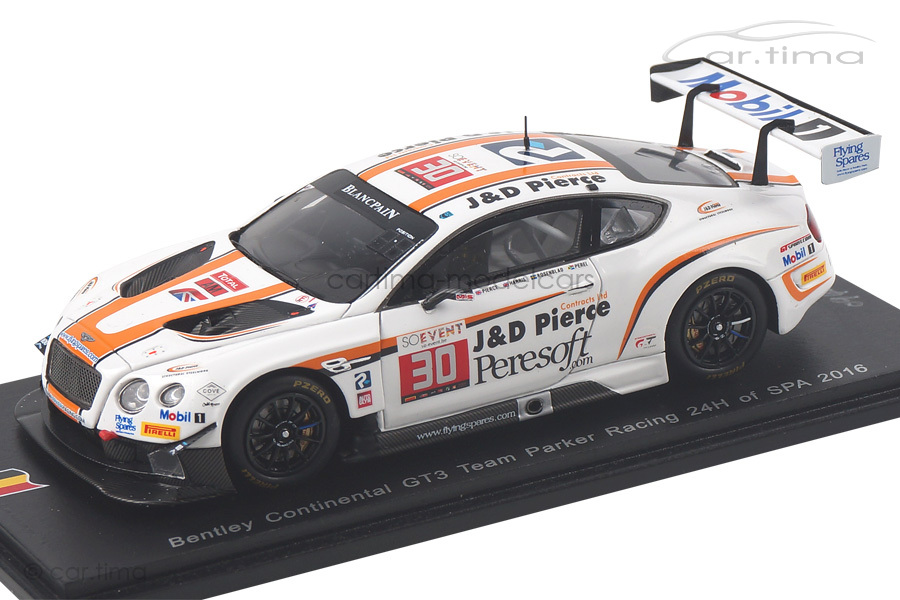 Bentley Continental GT3 24h Spa 2016 Pierce/Harris/Perel Spark 1:43 SB133 Bentley Continental GT3 24h Spa 2016 Pierce/Harris/Perel Spark 1:43 SB133