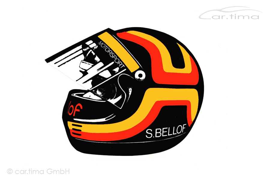 Aufkleber/Sticker Stefan Bellof Helm 8 cm 