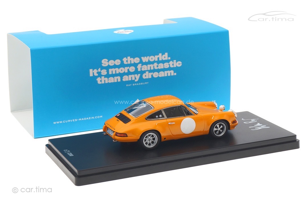 Porsche 911 S Signalorange Curves Magazin "Möhre" Originalsignatur Stefan Bogner car.tima 1:43 Porsche 911 S Signalorange Curves Magazin "Möhre" Originalsignatur Stefan Bogner car.tima 1:43