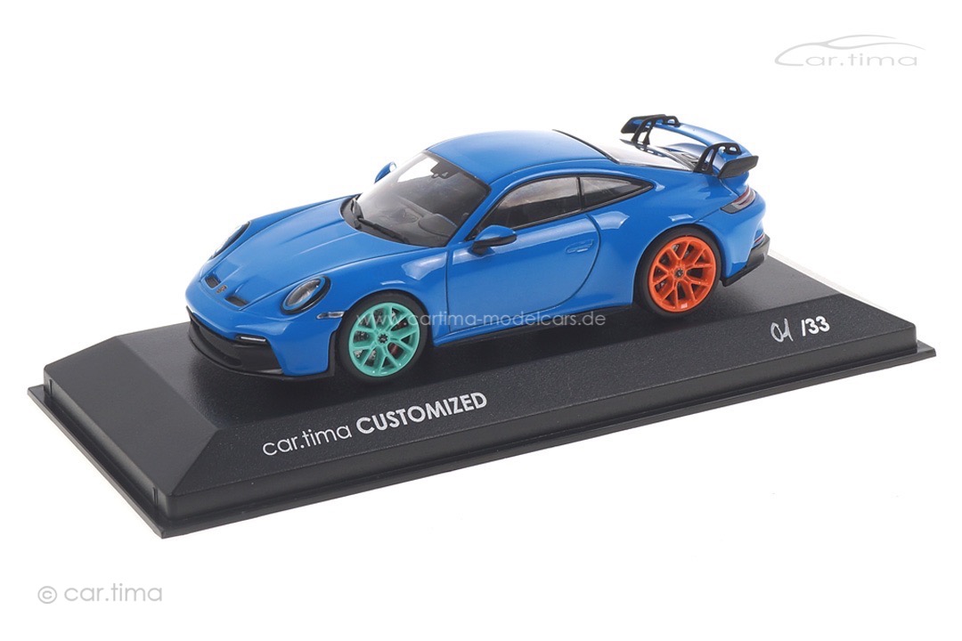 Porsche 911 (992) GT3 Sharkblue / Ostern 2021 Minichamps car.tima CUSTOMIZED 1:43