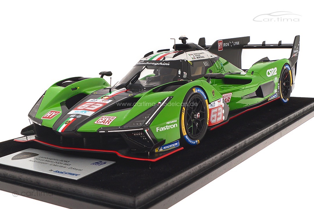 Lamborghini SC63 24h Le Mans 2024 Bortolotti/Mortara/Kvyat LookSmart 1:18 LS18026B Lamborghini SC63 24h Le Mans 2024 Bortolotti/Mortara/Kvyat LookSmart 1:18 LS18026B