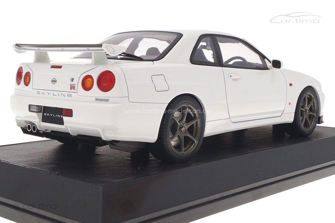 Nissan Skyline GT-R V-spec (BNR34) White Hobby Japan 1:18 HJ1809W Nissan Skyline GT-R V-spec (BNR34) White Hobby Japan 1:18 HJ1809W