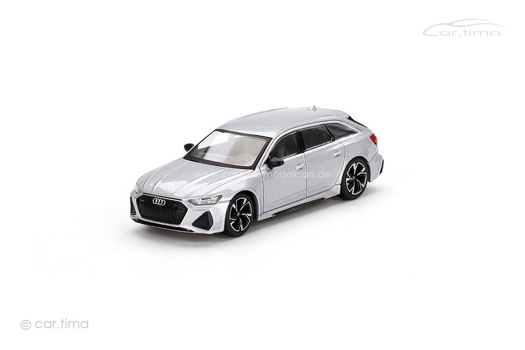 Audi RS6 Avant Carbon Black Edition Florettsilber MINI GT 1:64 MGT00372-L