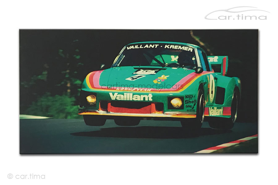 Kunstdruck auf Leinwand/Keilrahmen Porsche 935 K3 Kremer Racing Nürburgring 115x60 cm